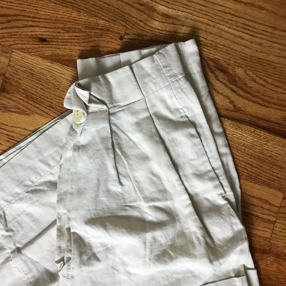 Zara Beige Linen Pants
